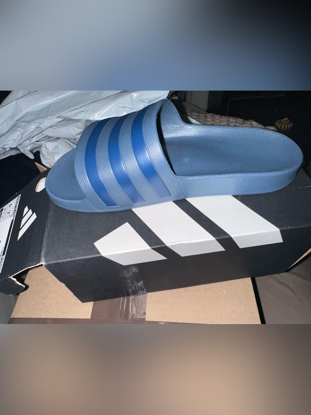 adidas Blue Slide Sandals